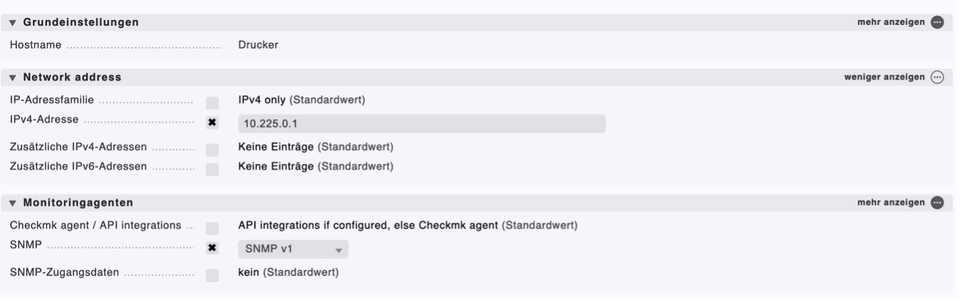 Grundkonfiguration eines Hosts